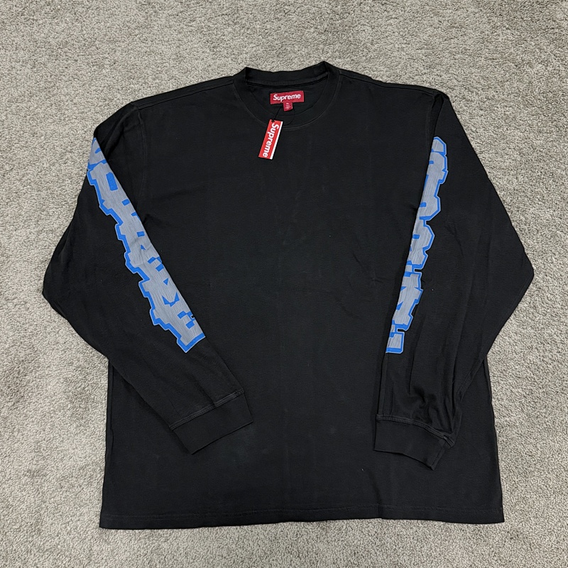 Supreme Cracked Long Sleeve Black 2