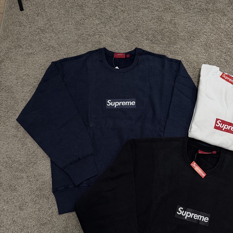 Supreme Washed Box Logo Crewneck 3