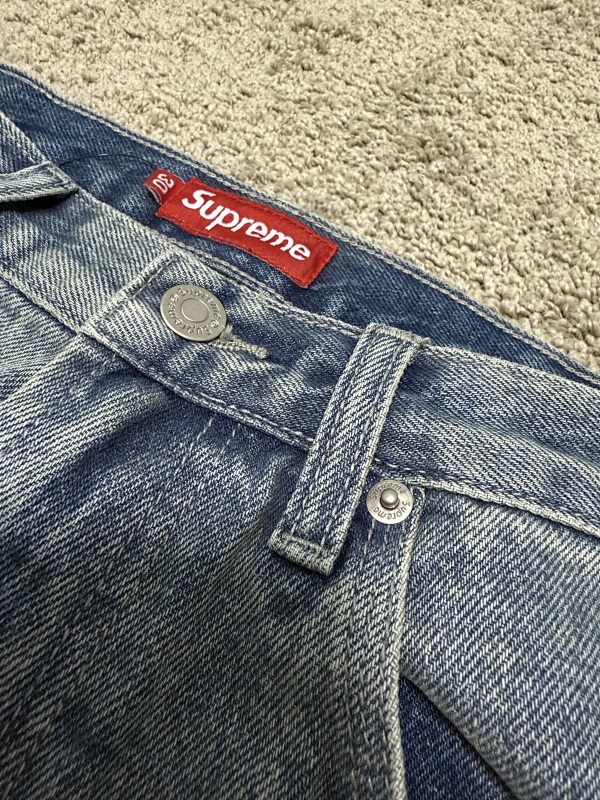 Supreme S Logo Loose Fit Denim 'Washed Blue' 12
