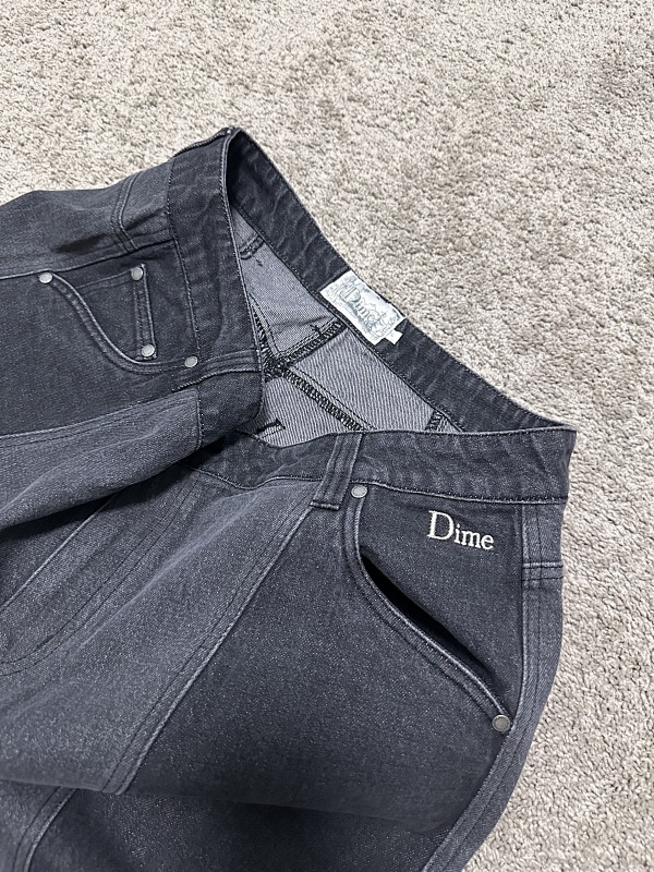 D*me Black Gray Stitch Jeans 5