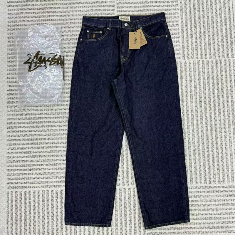 [Best Quality]Stu Big Ol Jean DENIM-Rinsed Indigo Dark Blue 4