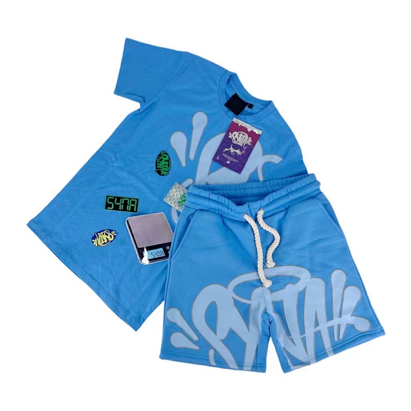 Synaworld Tee And Shorts Set Light Blue 5