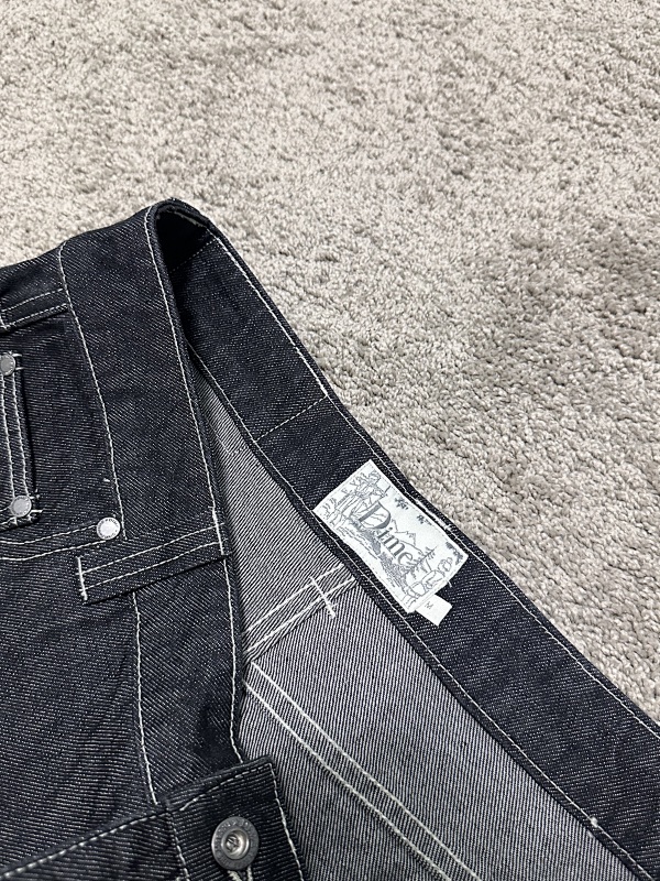 Purple Tag Classic Baggy Denim Pant Black 5