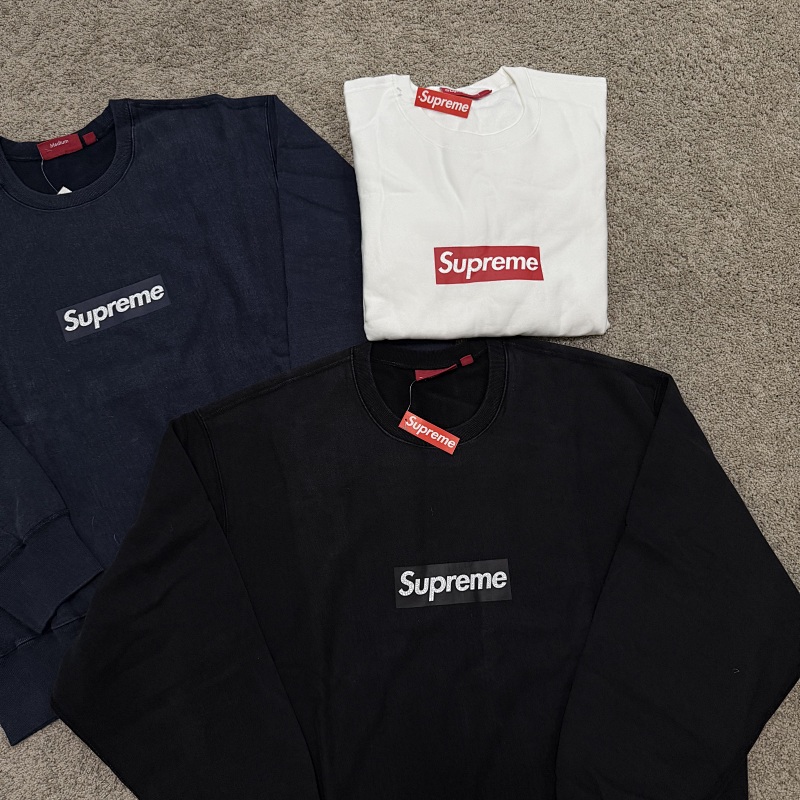 Supreme Washed Box Logo Crewneck