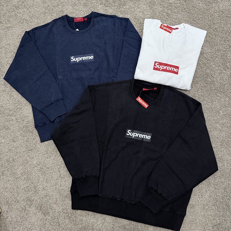 Supreme Washed Box Logo Crewneck 5
