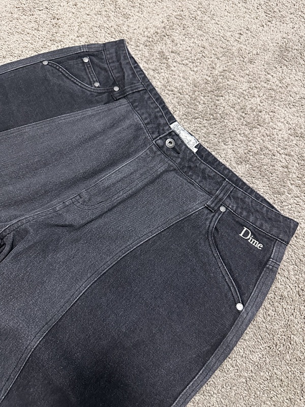 D*me Black Gray Stitch Jeans 4