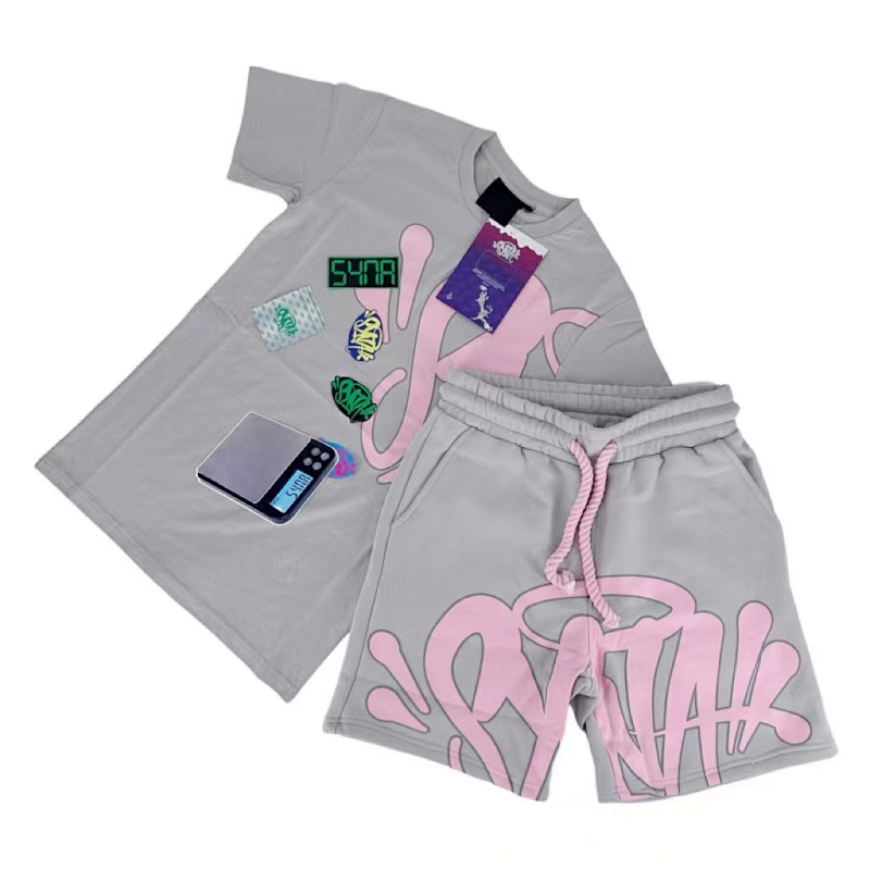 Synaworld Tee And Shorts Set Grey 2