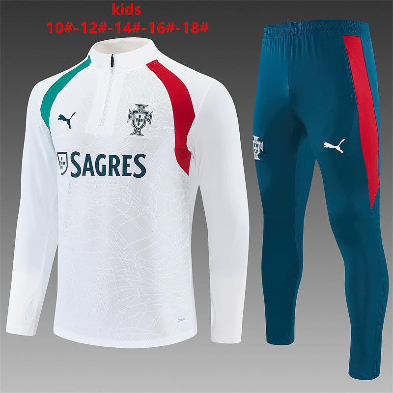 2026 Portugal Kids Long Sleeve Tracksuit 10#-18# · 3
