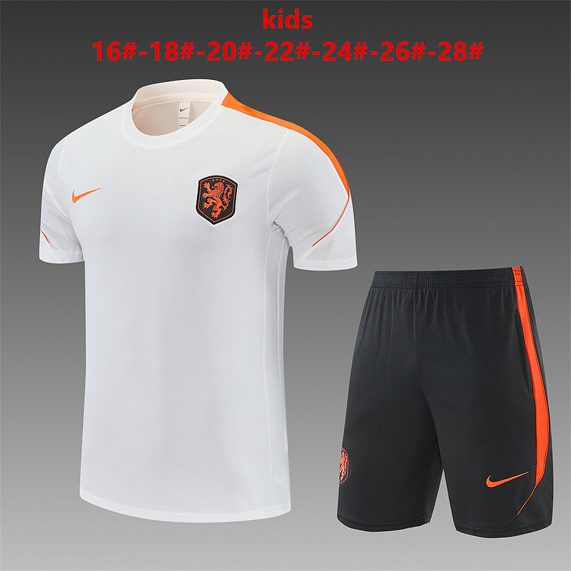 2026 Netherlands Kids Short Sleeve Tracksuit 16#-28# · 5