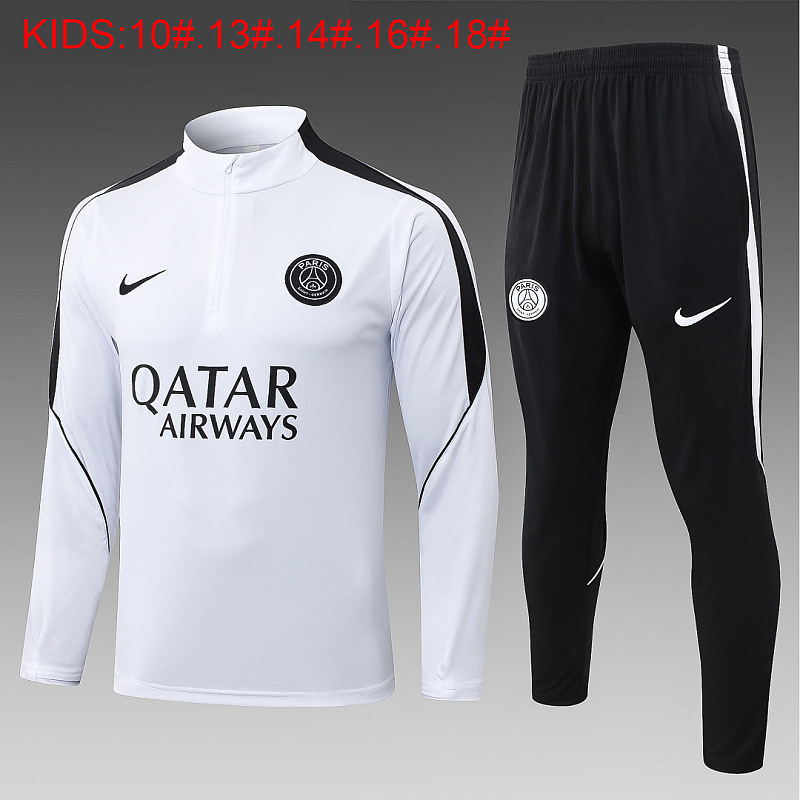 Paris Psg Kids Long Sleeve Tracksuit #10-#18 5
