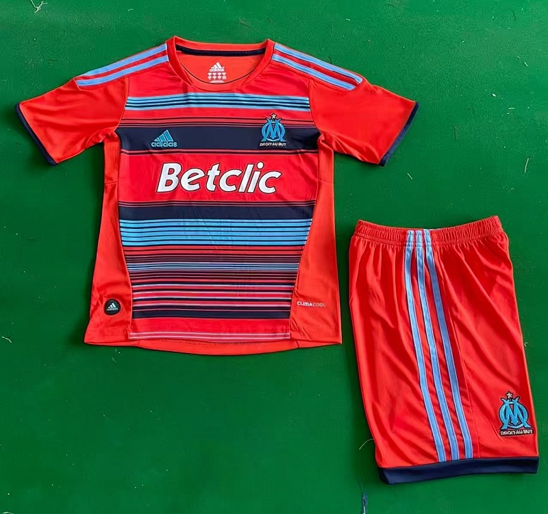 Marseille Away Retro Kids Jersey+shorts Kit 16#-28# · 3