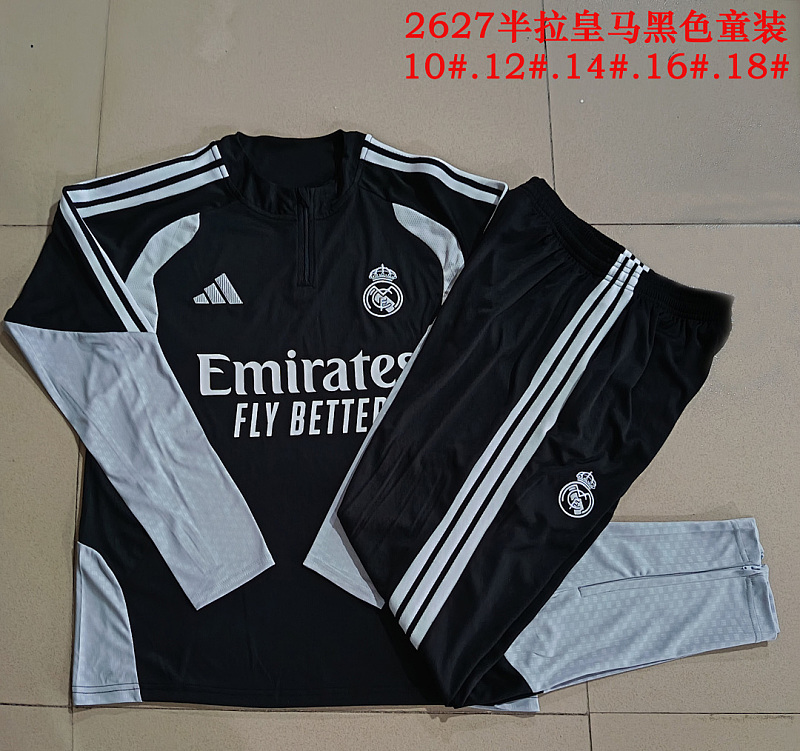 Real Madrid Kids Long Sleeve Tracksuit 10#-18# · 3