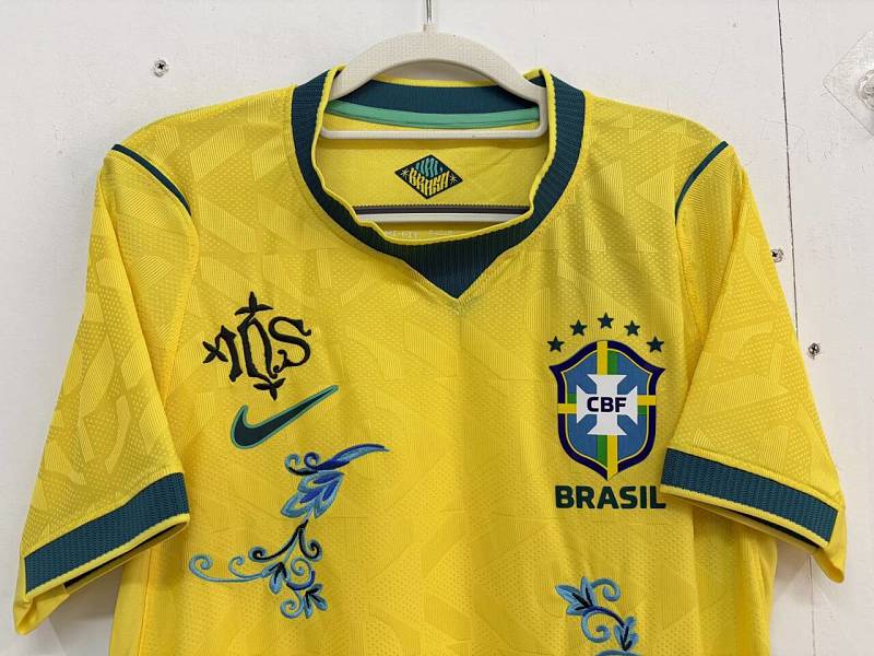 2026 Brazil Home Player Embroidery Patterns Jersey · 5