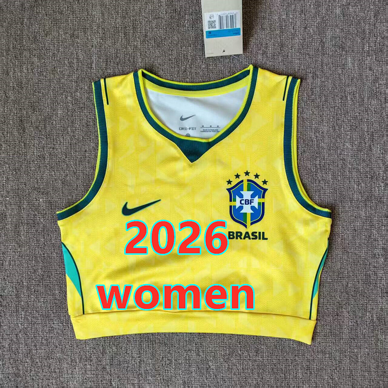 2026 Brazil Home Women Vest Jersey