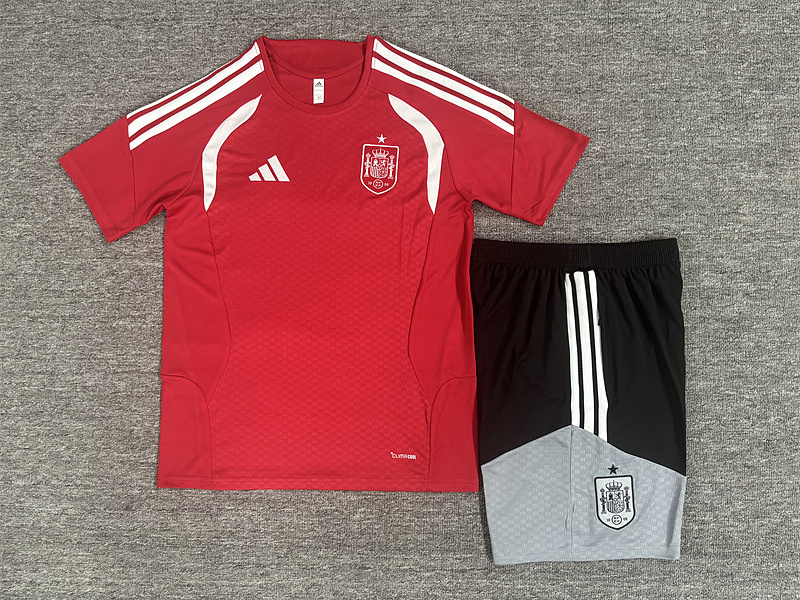 2026 Spain Kids Short Sleeve Tracksuit Kit 16#-28# · 4