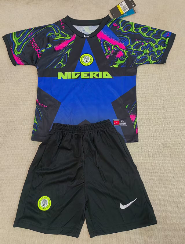 2026 Nigeria Goalkeeper Kids Jersey+shorts Kit 16#-28# · 3