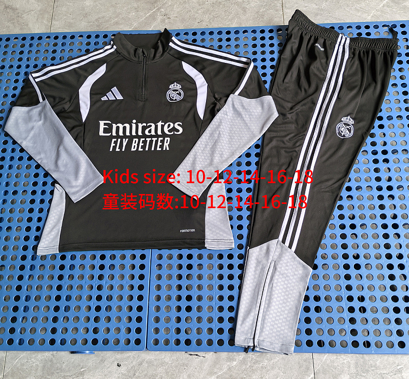 Real Madrid Kids Long Sleeve Tracksuit 10#-18# · 3