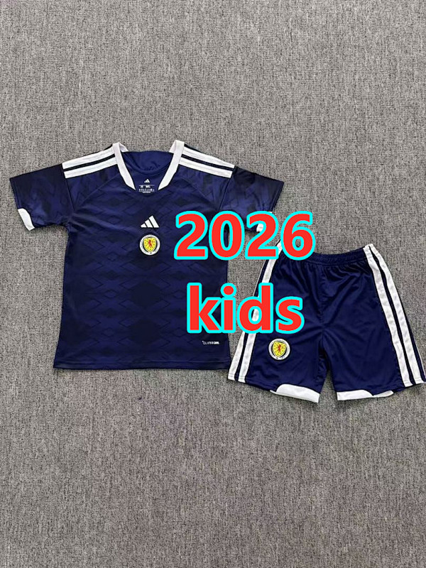 2026 Scotland Home Kids Jersey+shorts Kit 16#-28# · 2