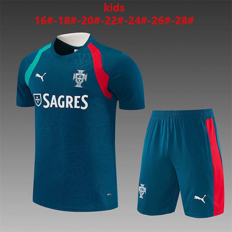 2026 Portugal Kids Short Sleeve Tracksuit 16#-28# · 3