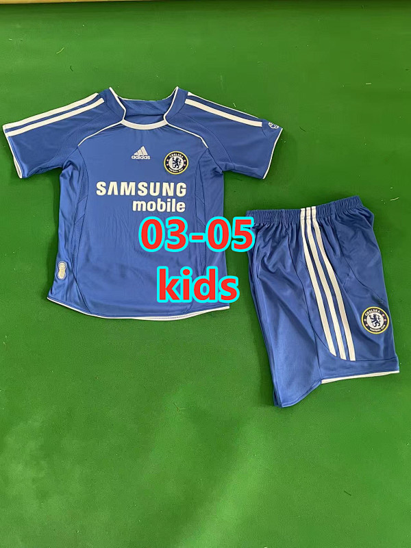 2003-05 Chelsea Home Retro Kids Jersey+shorts 16#-28# 3