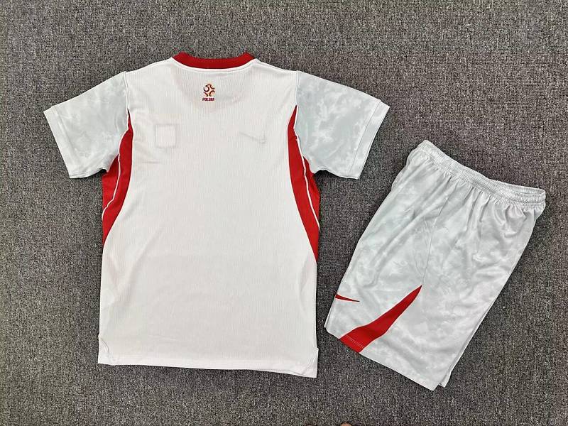 2026 Poland Home Kids Jersey+shorts Kit 16#-28# 3