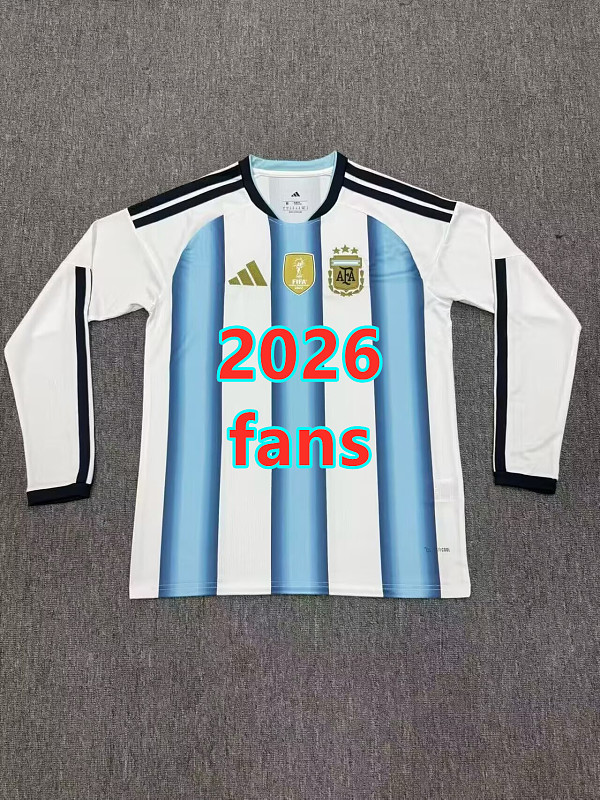 2026 Argentina Home Fans 8 Teams Long Jersey 8 · 3