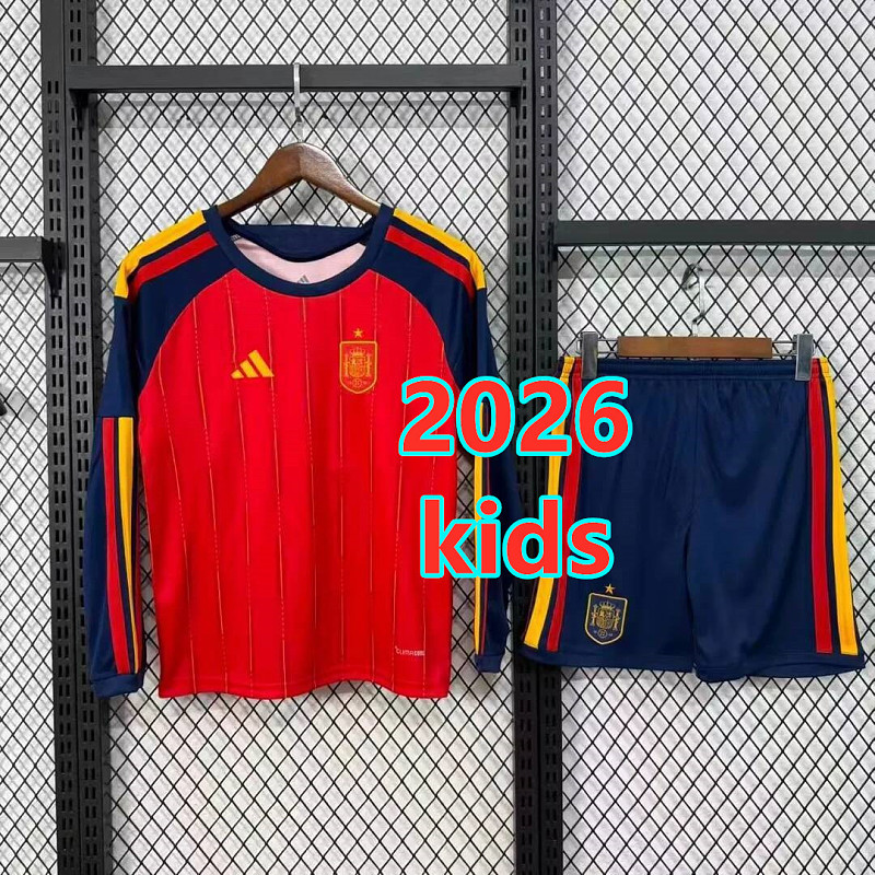 2026 Spain Home Kids Long Kit 32 Teams 16#-28# 32 · 5