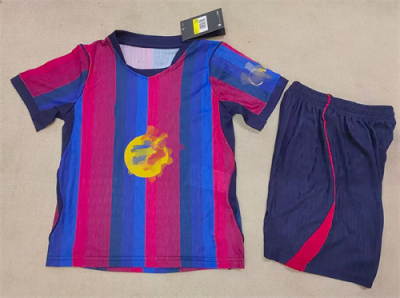 Barcelona Home Player Kids Jersey+shorts Kit 16#-28# · 6