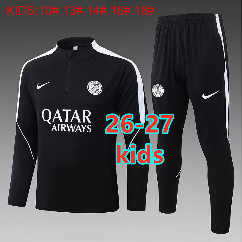 Paris Psg Kids Long Sleeve Tracksuit #10-#18