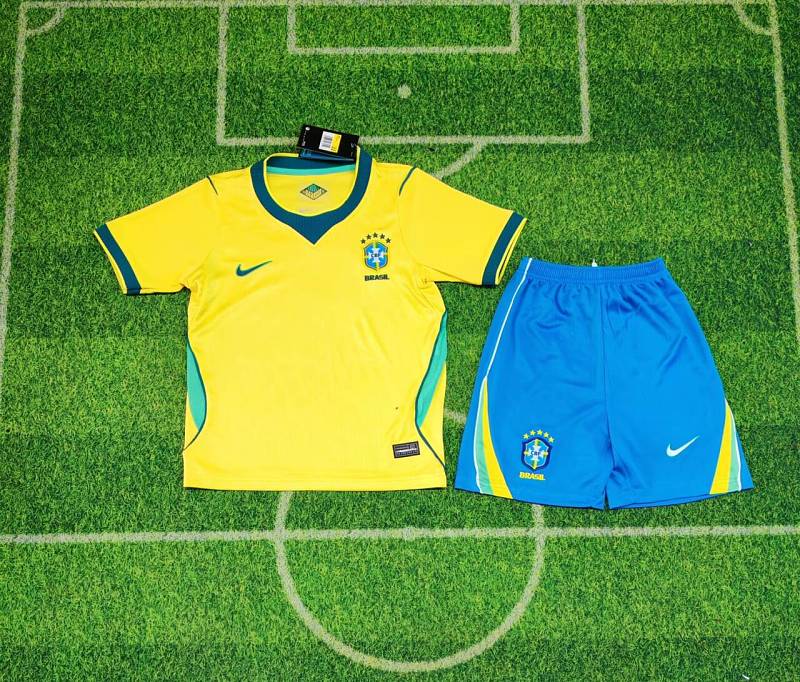 2026 Brazil Kids Home 32 Teams Kit 16#-28# 32 · 2