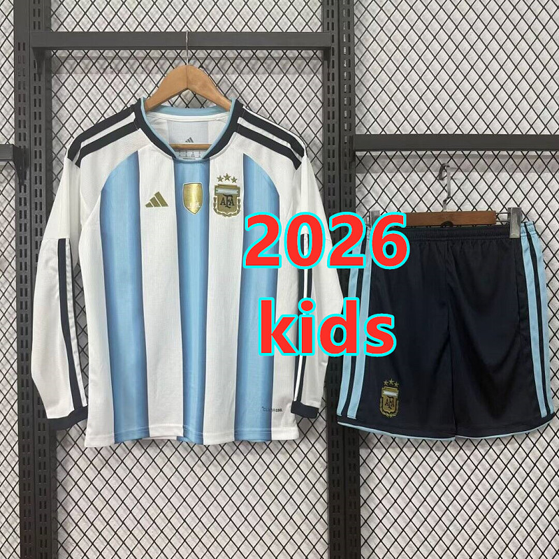 2026 Argentina Home Kids Long 8 Teams Kit 16#-28# 8 · 2