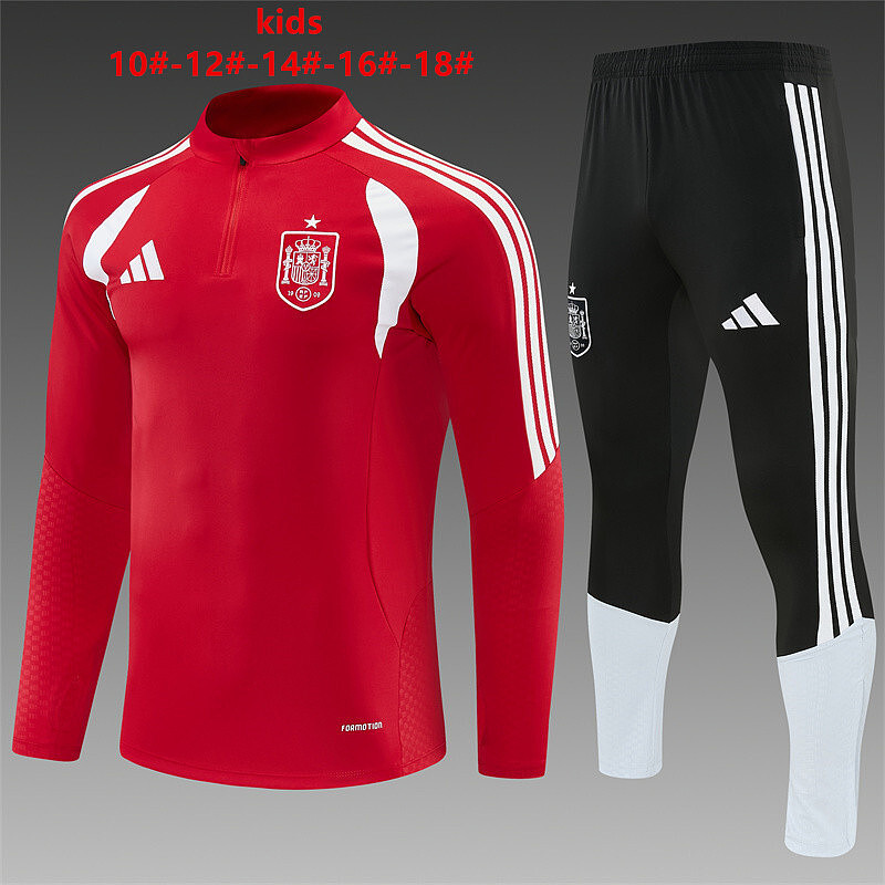 2026 Spain Kids Long Sleeve Tracksuit 10#-18# · 3