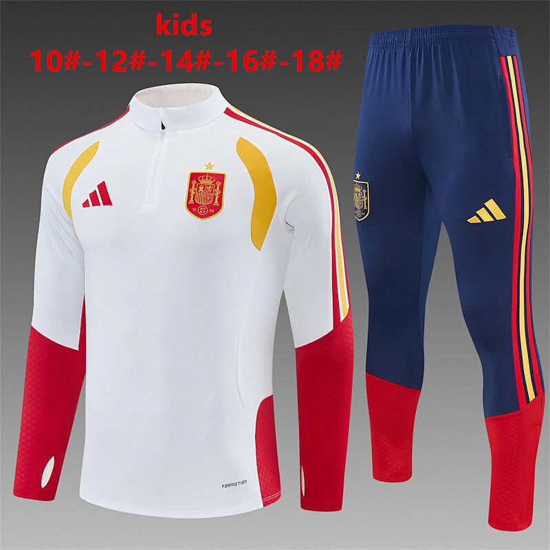 2026 Spain Kids Long Sleeve Tracksuit 10#-18# · 3