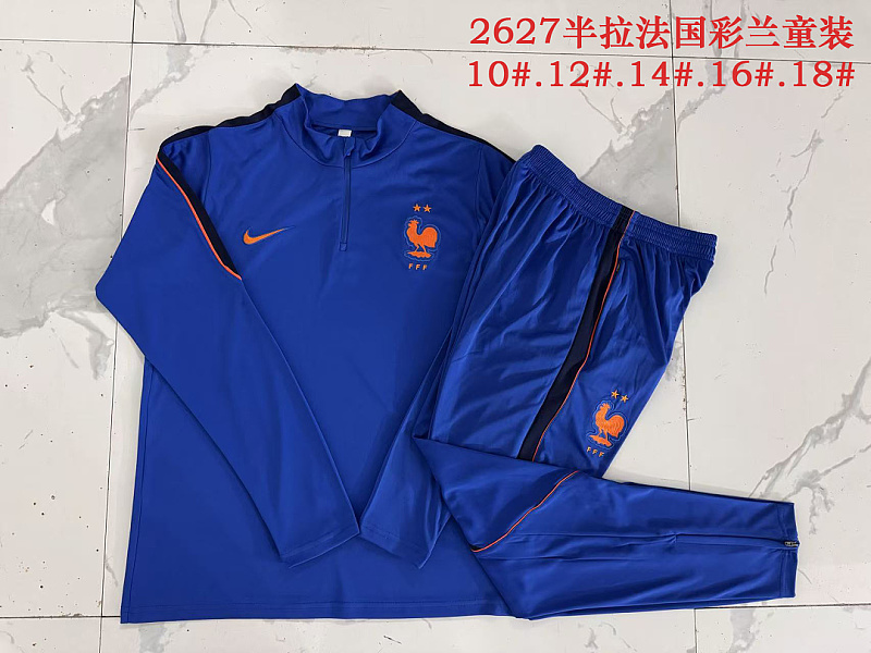 2026 France Kids Long Sleeve Tracksuit 10#-18# · 4