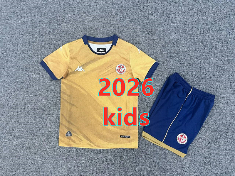 2026 Tunisia Third Kids Jersey+shorts Kit 16#-28# · 4