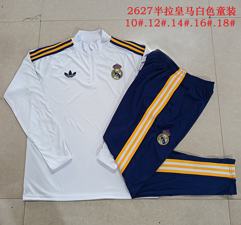 Real Madrid Kids Long Sleeve Tracksuit 10#-18# # 4