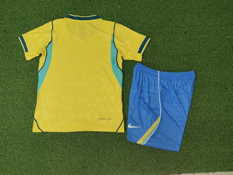 2026 Brazil Kids Home Player Jersey+shorts 16#-28# · 4