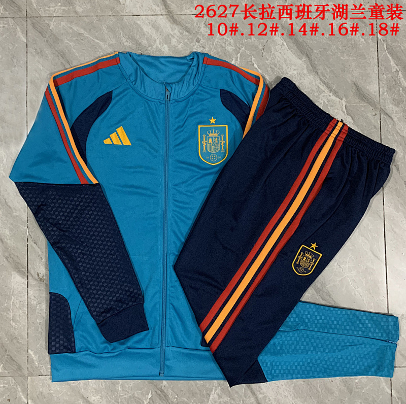 2026 Spain Kids Long Zipper Jacket 10#-18# · 4