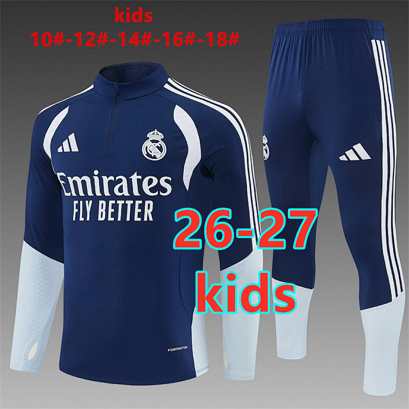 Real Madrid Kids Long Sleeve Tracksuit 10#-18#