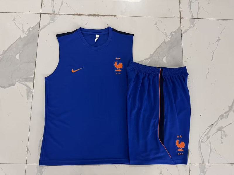 2026 France Short Sleeve Vest Tracksuit · 3