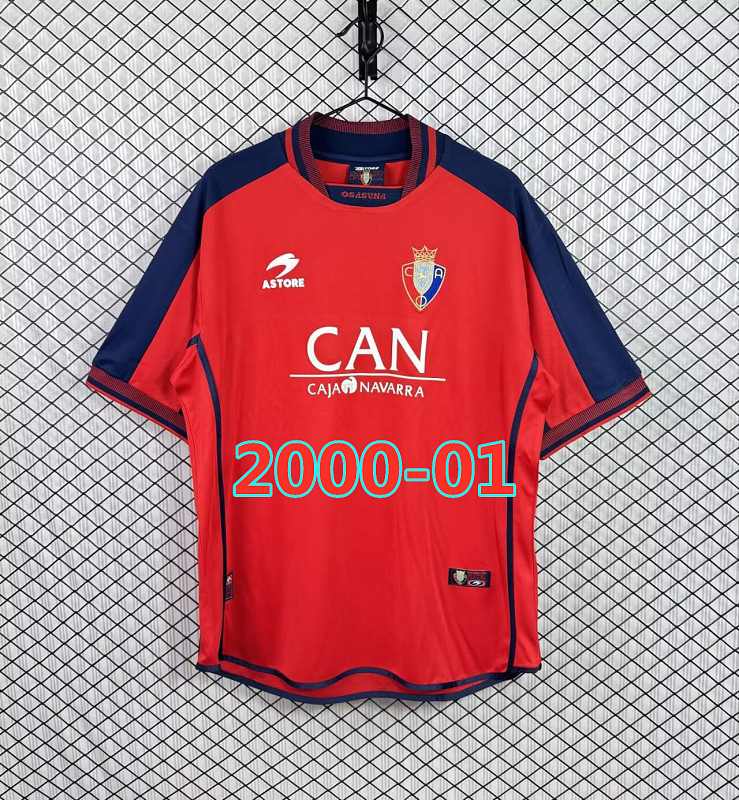 2000-01 Osasuna Home Retro Fans Version Jersey