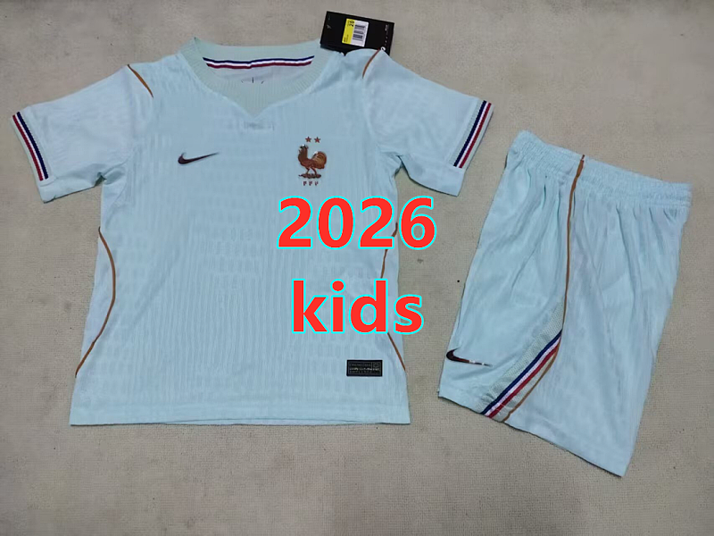 2026 France Away Kids 4 Teams Kit 16#-28# 4 · 4