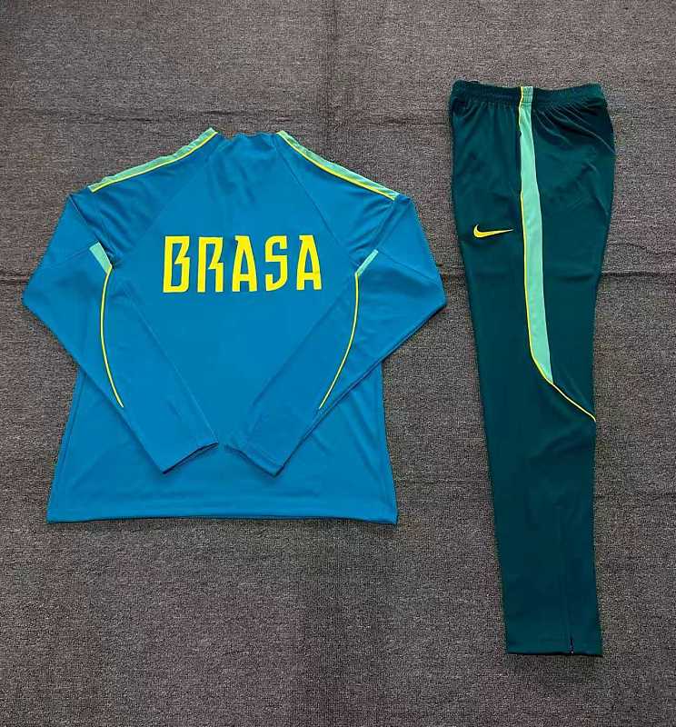 2026 Brazil Kids Long Sleeve Tracksuit #10-#18 · 2