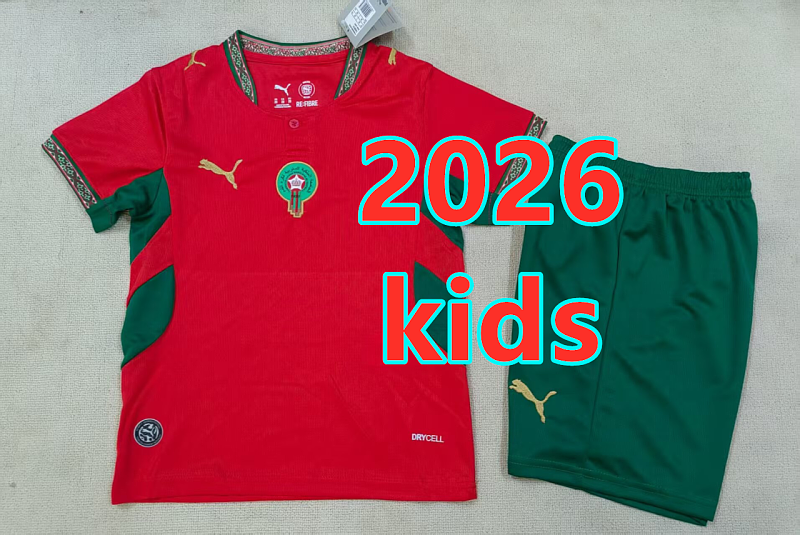 2026 Morocco Home Kids Player 8 Teams Kit 16#-28# 8 · 5