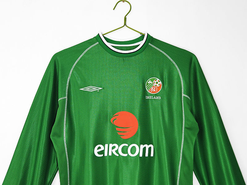 2002 Ireland Home Retro Long Sleeve Jersey 5