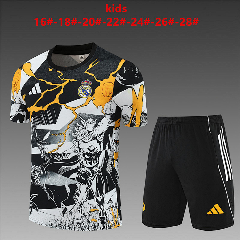 Real Madrid Kids Short Sleeve Tracksuit 16#-28# · 2