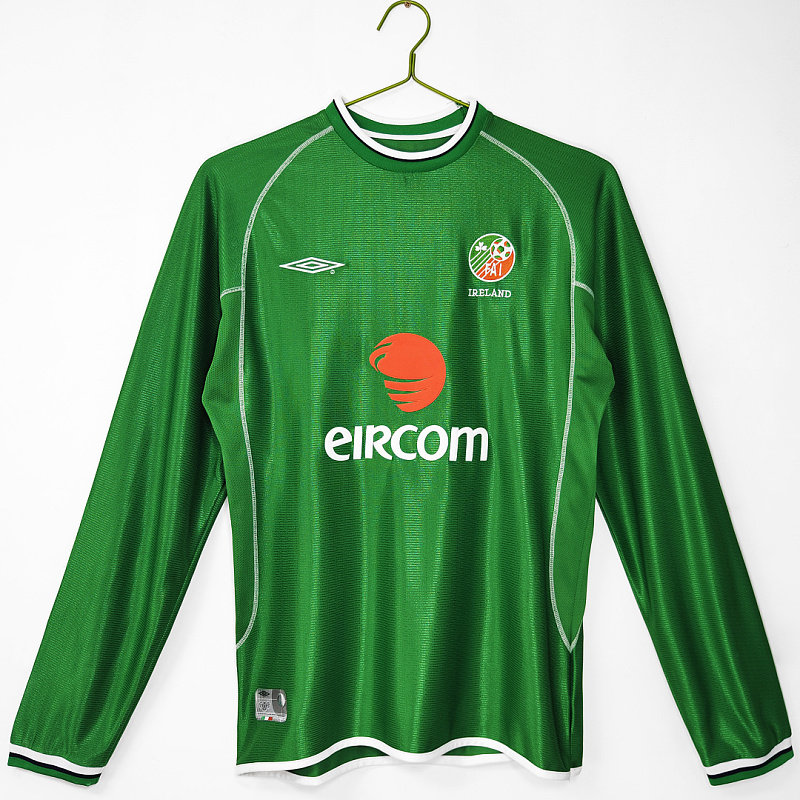 2002 Ireland Home Retro Long Sleeve Jersey 6
