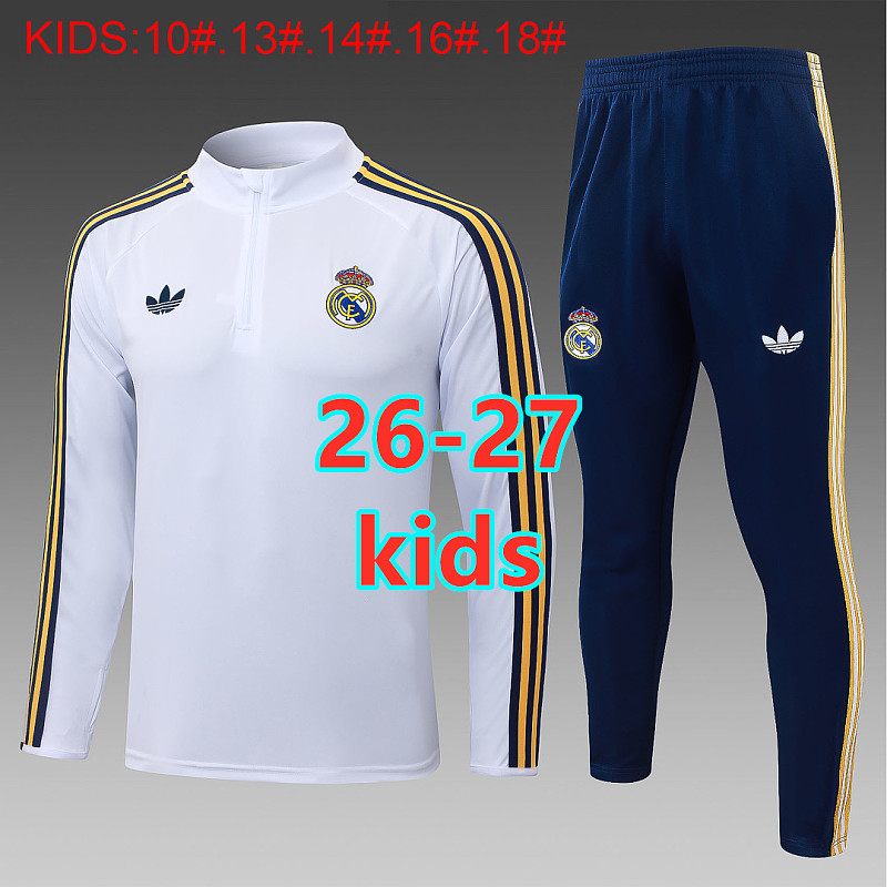 Real Madrid Kids Long Sleeve Tracksuit 10#-18# #