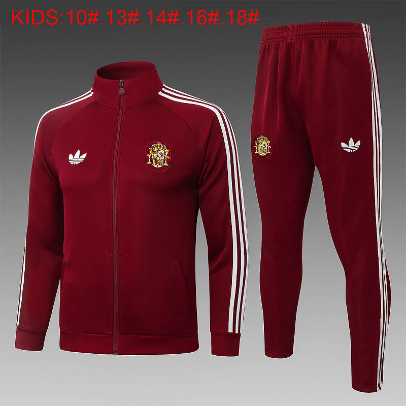 2026 Spain Kids Long Zipper Jacket 10#-18# · 4