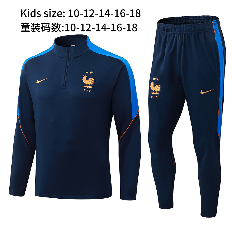 2026 France Kids Long Sleeve Tracksuit 10#-18# · 3